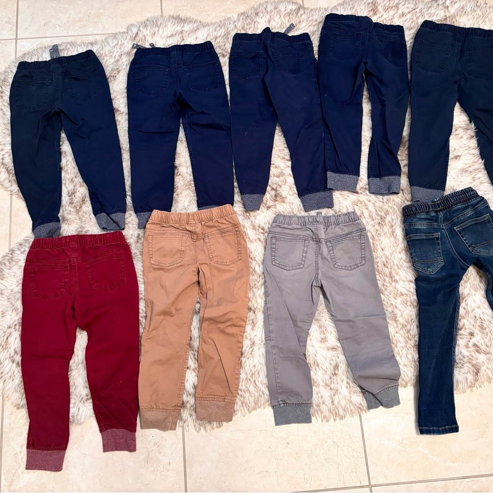 9 Pairs boys Cat & Jack jogger pants and jeans lot